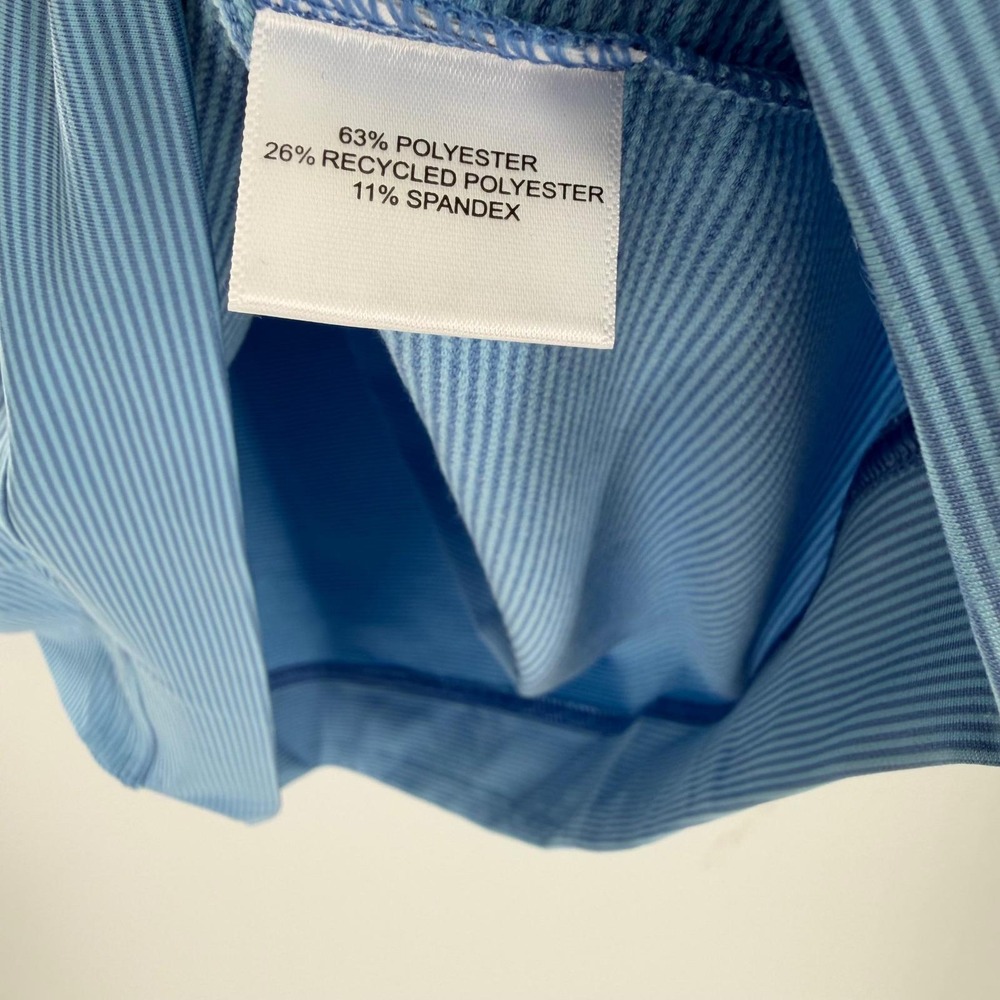 Peter Millar Crown Sport Mens XXL Etide Blue Stripe Performance Hoodie MF23EK45B - Picture 9 of 13